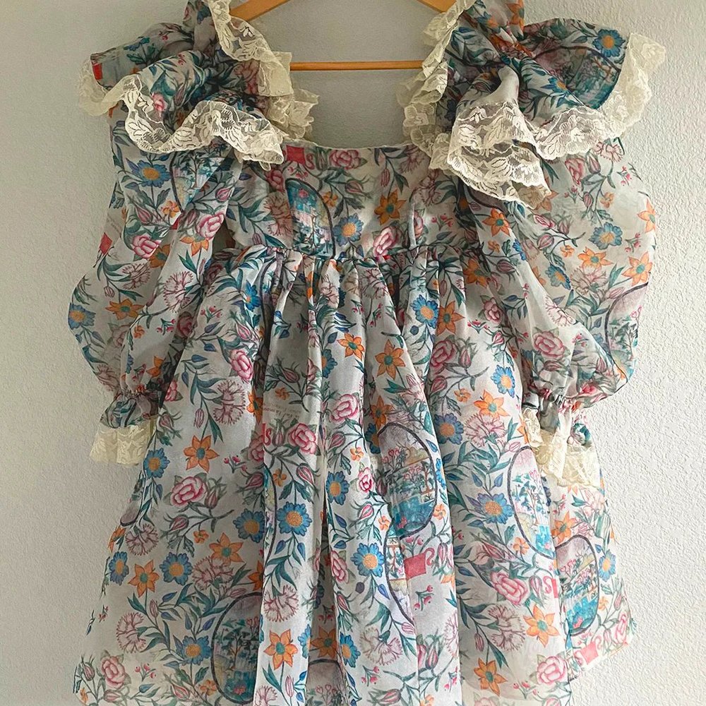 Selkie Sugarfrill Dress in For Lamour print